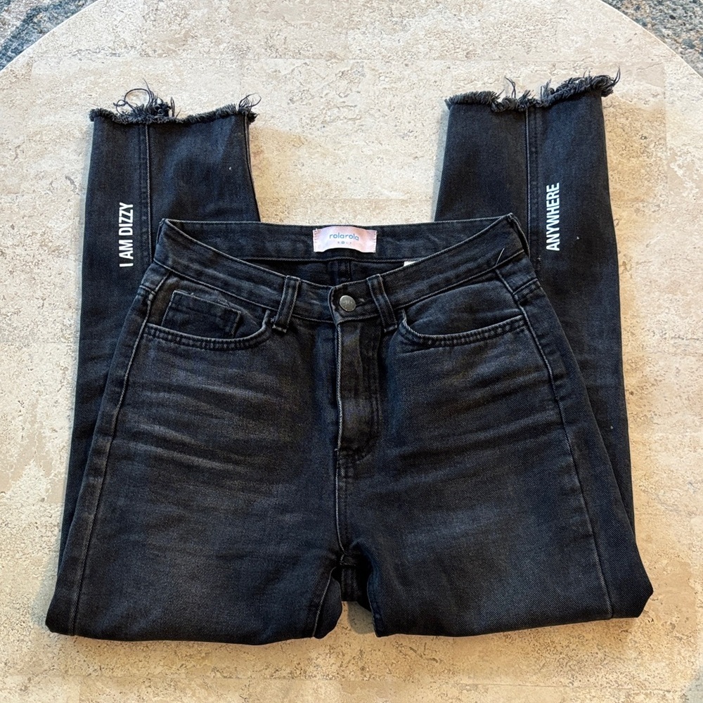 Rolarola‎ Medium Black High-Waisted Jeans
